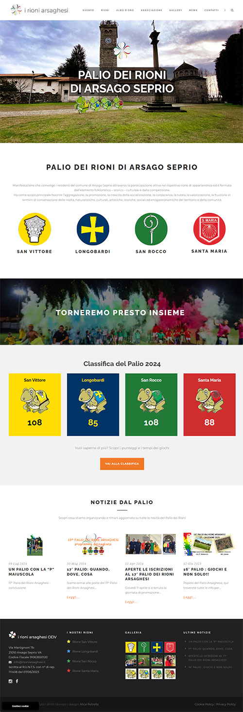 Palio dei Rioni di Arsago Seprio Palio dei Rioni di Arsago Seprio sito associazione culturale e ludica